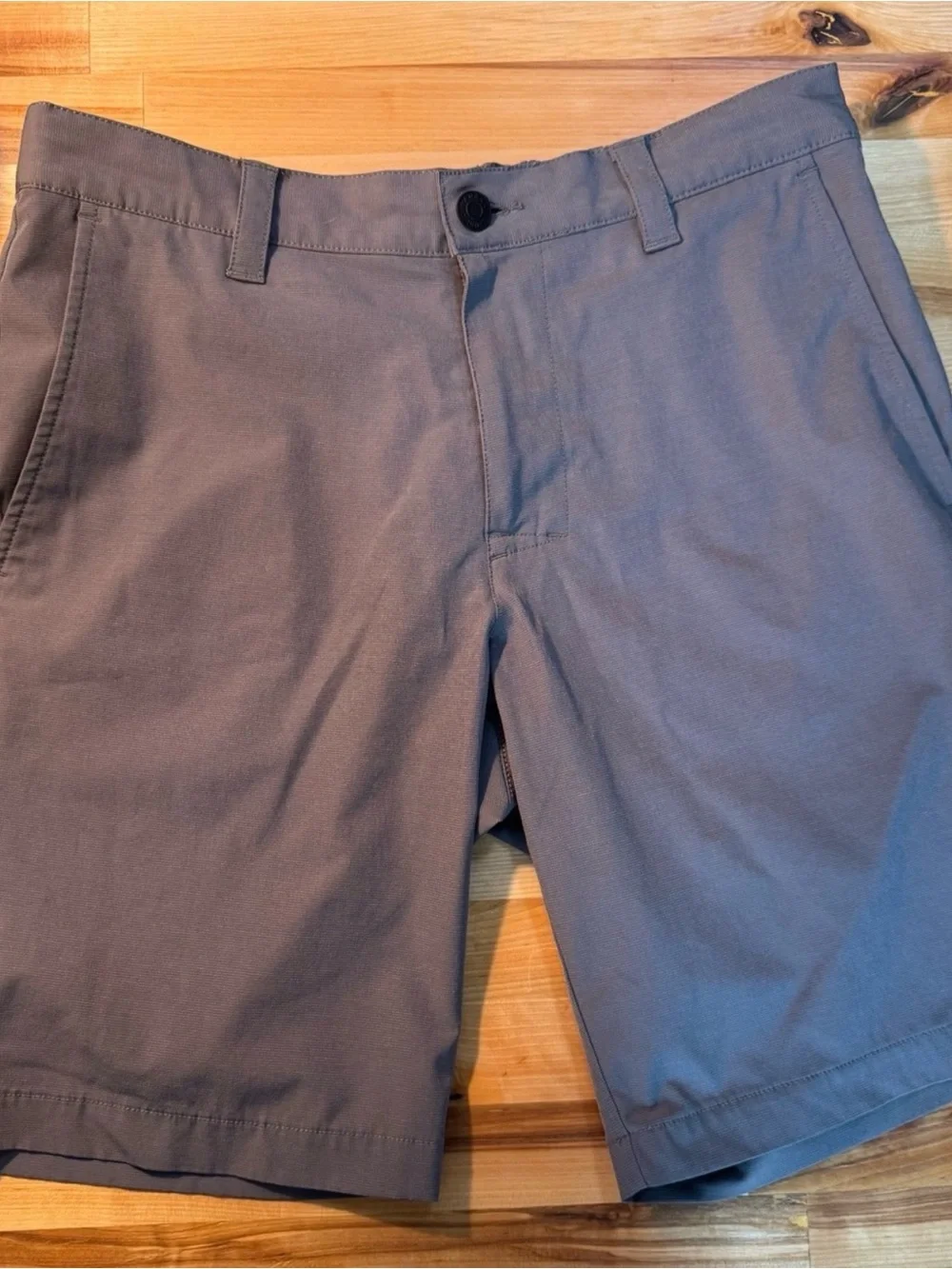 Banana Republic Gray/ Blue Performance Chino Shorts Men’s Size Size Stretch